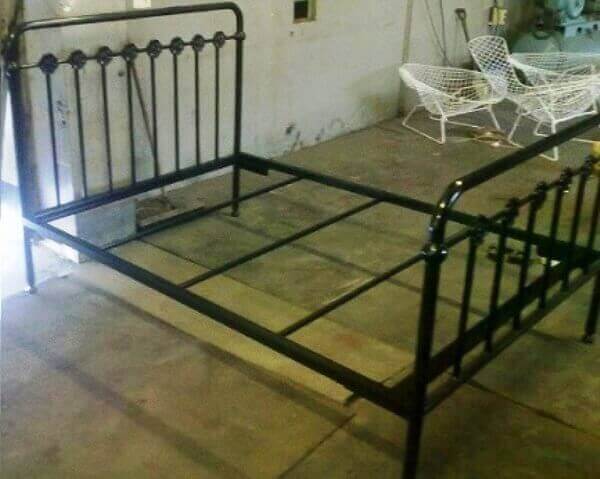 metal steel iron bed image